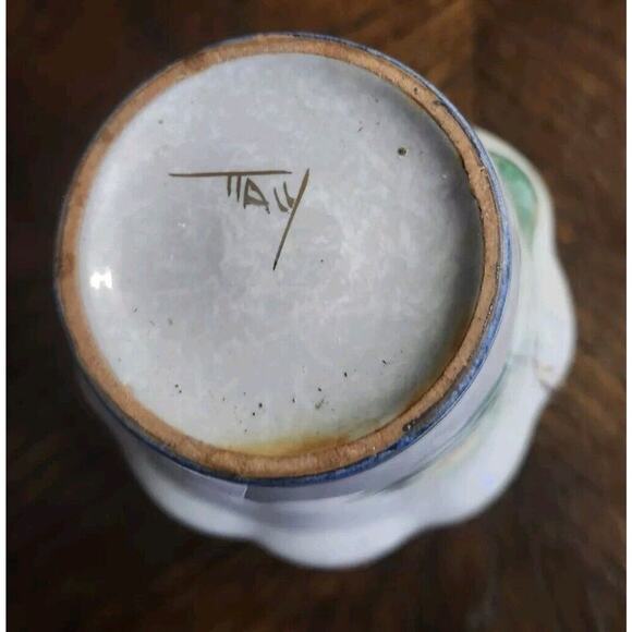 Vintage ITALY ART POTTERY Vase Flower Pot Flowers MCM Mid Century Modern - Picture 5 of 5